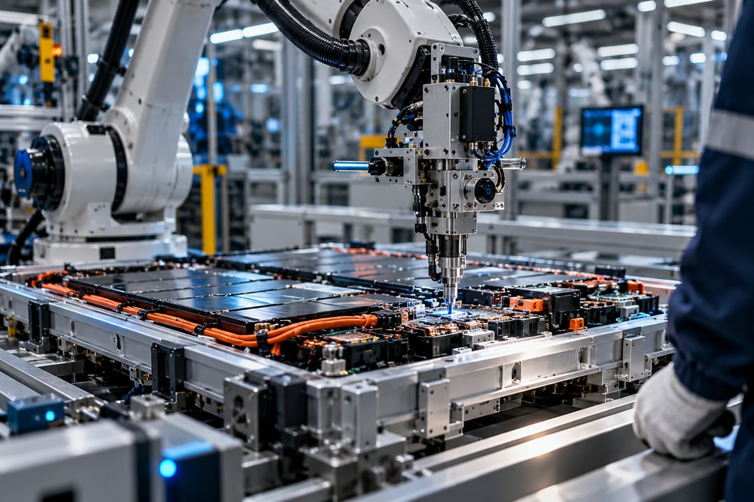 Robotic EV Battery Assembly Line